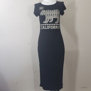 Happening in the present California bear midi dres